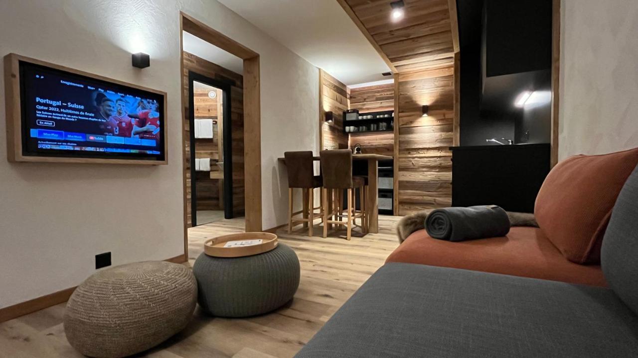Les Cerfs - Appartement & Studio - Anzère Eksteriør billede