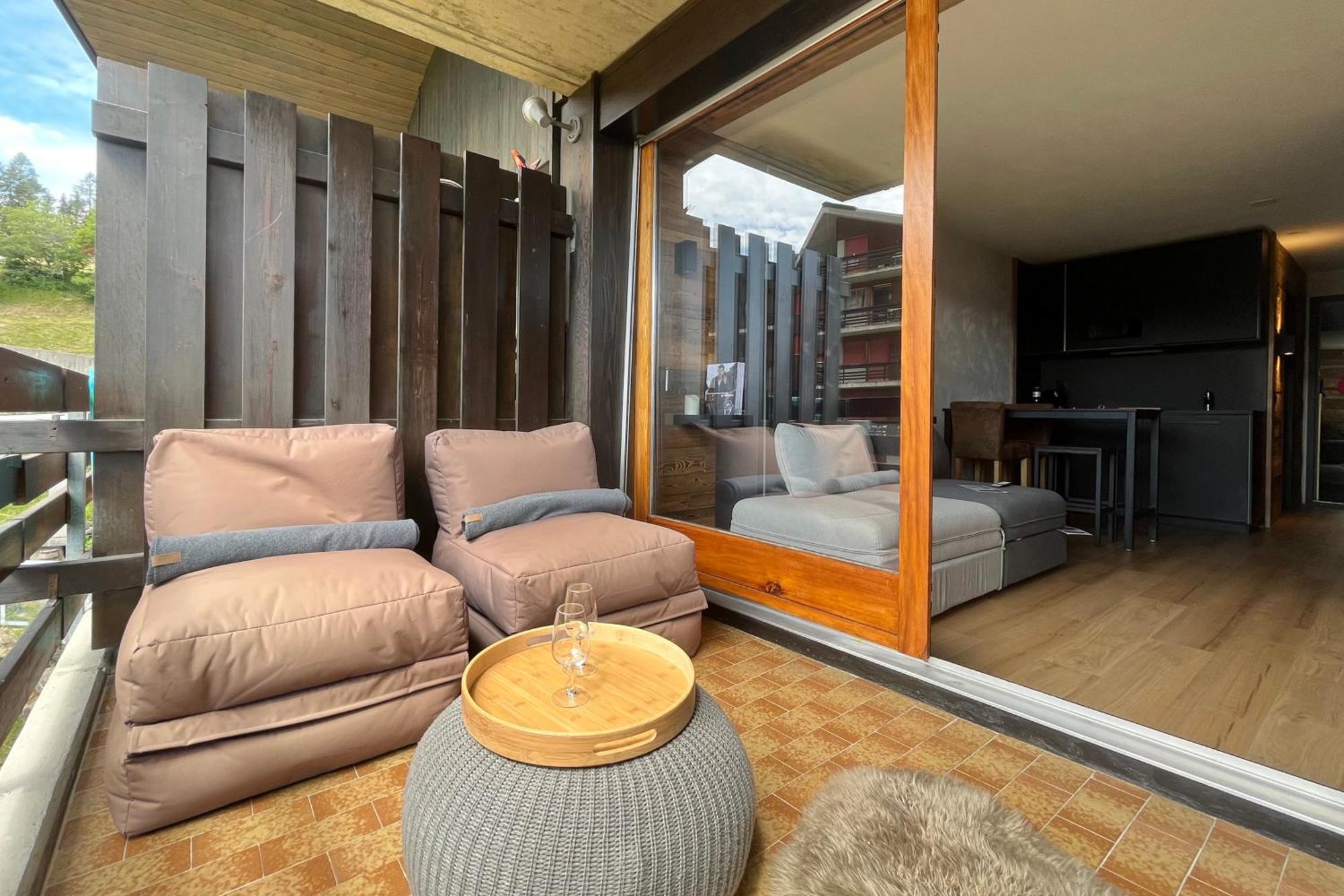 Les Cerfs - Appartement & Studio - Anzère Eksteriør billede